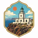 Akrotiri Lighthouse collectible Passport badge