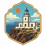 Akrotiri Lighthouse collectible Passport badge