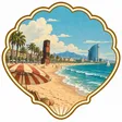 Barceloneta collectible Passport badge