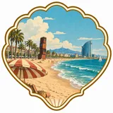 Barceloneta collectible Passport badge