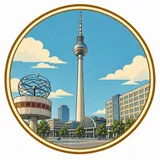 Berlin TV Tower collectible Passport badge