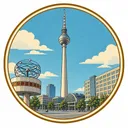 Berlin TV Tower collectible Passport badge