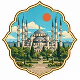 Blue Mosque collectible Passport badge
