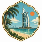 Burj Al Arab Beach Viewpoint collectible Passport badge