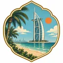 Burj Al Arab Beach Viewpoint collectible Passport badge