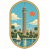 Cairo Tower collectible Passport badge
