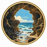 Caves of Hercules collectible Passport badge