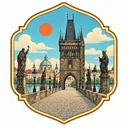 Charles Bridge collectible Passport badge