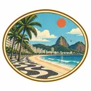 Copacabana Beach collectible Passport badge