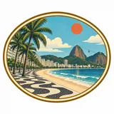 Copacabana Beach collectible Passport badge
