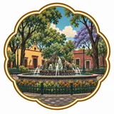 Jardin Centenario Coyoacan collectible Passport badge