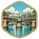 Darling Harbour collectible Passport badge
