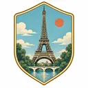 Eiffel Tower collectible Passport badge