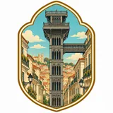 Elevador de Santa Justa collectible Passport badge