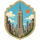 Empire State Building collectible Passport badge