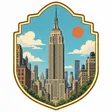 Empire State Building collectible Passport badge
