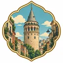 Galata Tower collectible Passport badge