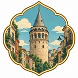 Galata Tower collectible Passport badge
