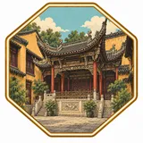 Huguang Guild Hall collectible Passport badge
