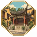 Huguang Guild Hall collectible Passport badge