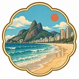 Ipanema Beach collectible Passport badge