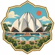 Lotus Temple collectible Passport badge