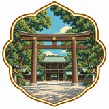 Meiji Jingu collectible Passport badge