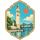 Montreal Clock Tower collectible Passport badge