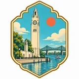 Montreal Clock Tower collectible Passport badge