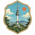 N Seoul Tower collectible Passport badge