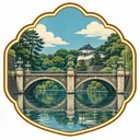 Nijubashi Viewpoint collectible Passport badge