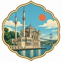 Ortakoy Mosque collectible Passport badge
