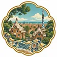Park Güell collectible Passport badge