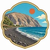 Perissa Beach collectible Passport badge