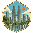 Petronas Twin Towers collectible Passport badge