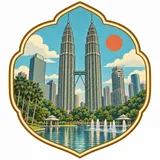 Petronas Twin Towers collectible Passport badge