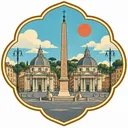 Piazza del Popolo collectible Passport badge