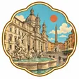 Piazza Navona collectible Passport badge