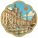 Piazza Navona collectible Passport badge
