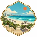 Playa Delfines collectible Passport badge