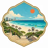 Playa Delfines collectible Passport badge