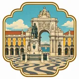 Praça do Comércio collectible Passport badge