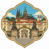 Prague Castle collectible Passport badge