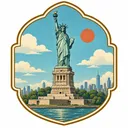 Statue of Liberty collectible Passport badge