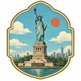 Statue of Liberty collectible Passport badge