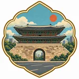 Sungnyemun Gate collectible Passport badge