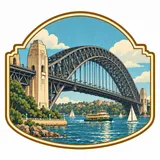 Sydney Harbour Bridge collectible Passport badge