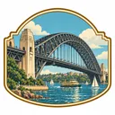 Sydney Harbour Bridge collectible Passport badge