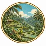 Tegallalang Rice Terraces collectible Passport badge