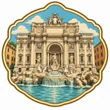 Trevi Fountain collectible Passport badge